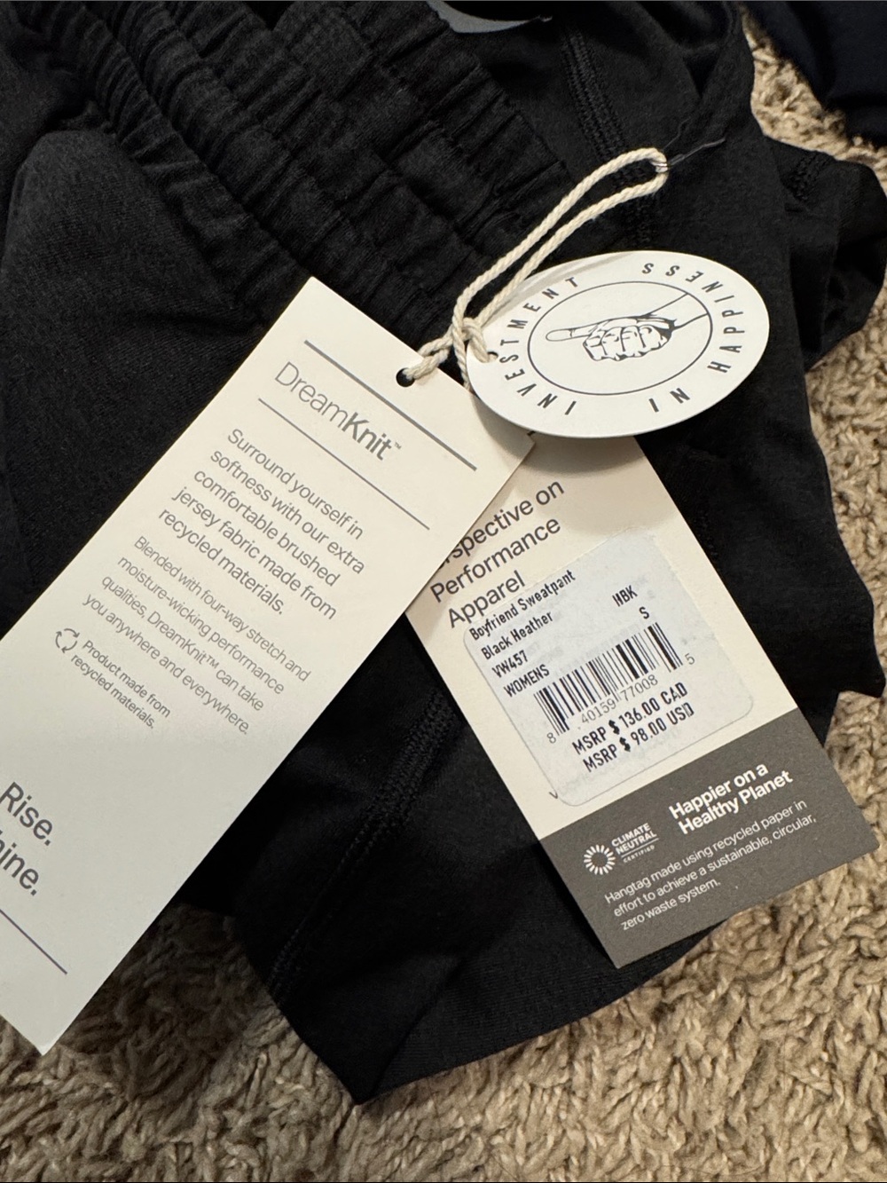 Women's Black Boyfriend Sweatpant - women Bottoms